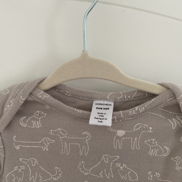 Grey nordstrom newborn knotted baby sleeper gown - Picture 3 of 5